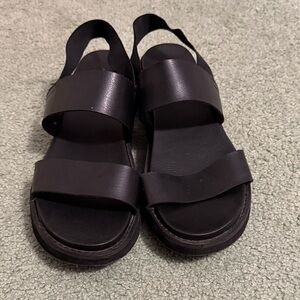 American Eagle Outfitters Black Platform Sandals